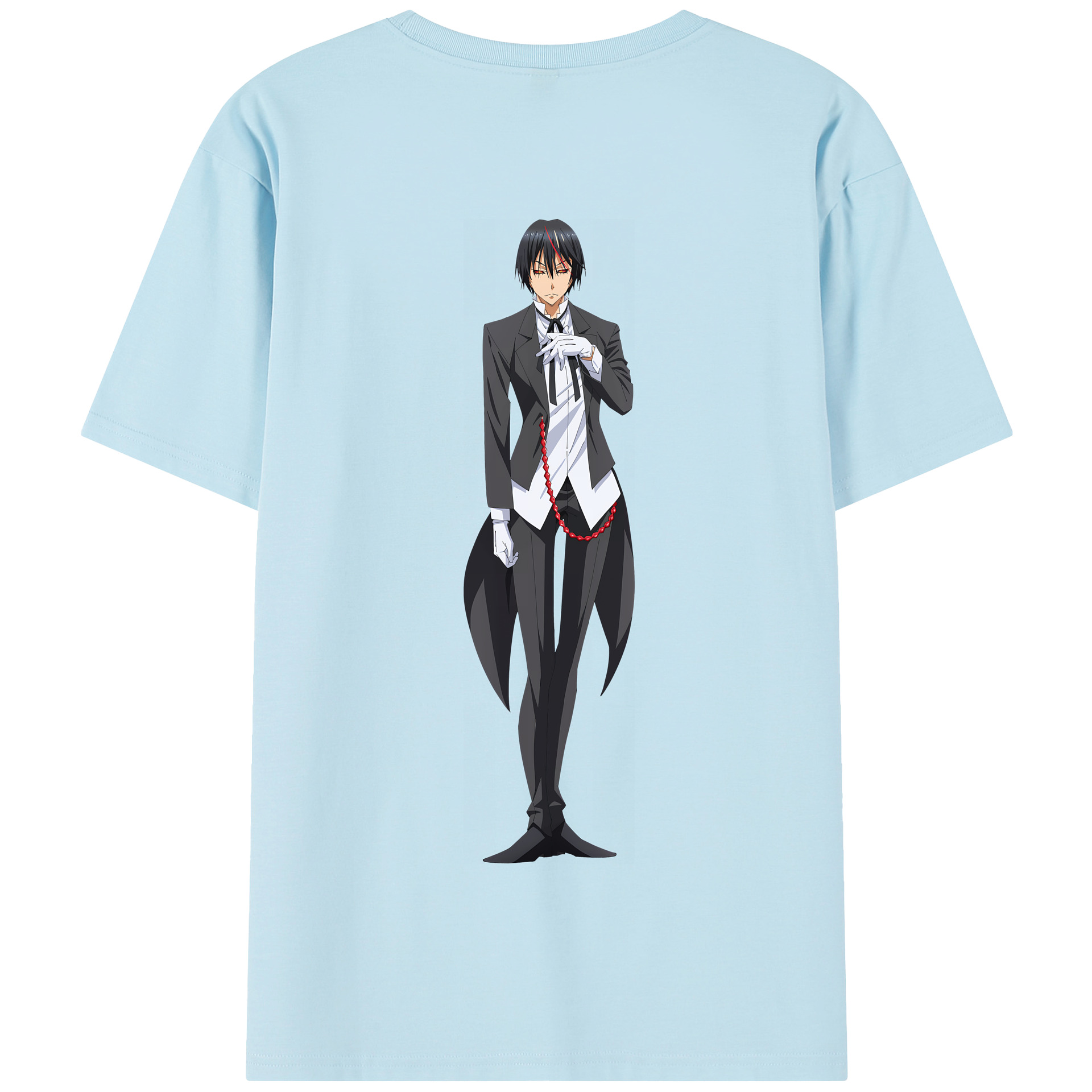 （画像用） 転スラ Regarding Reincarnated to Slime 綿100％半袖Tシャツ（背面プリント）